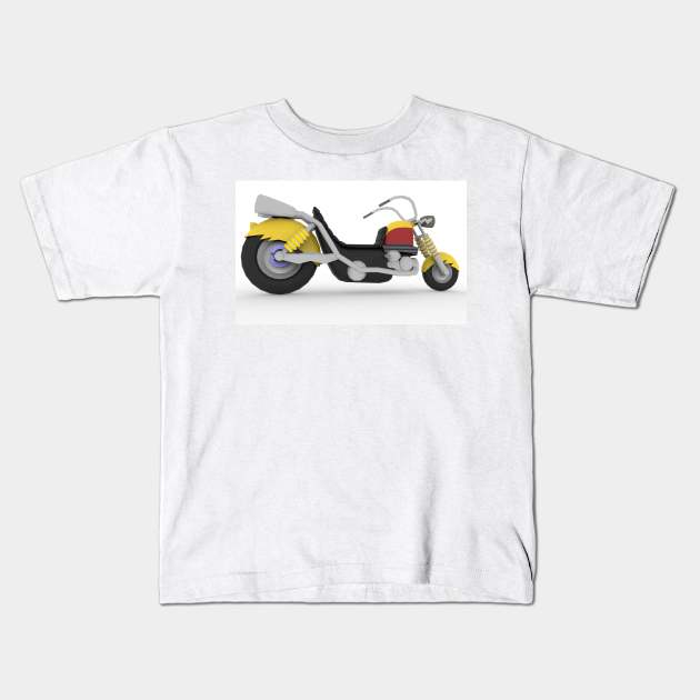 Motorcycle One Kids T-Shirt by Rizaldiuk
